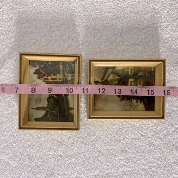 Vintage Miniature Art Prints Of "Le Quai Vert" & "Pont de l'Ecoutete" - Picture 4 of 10